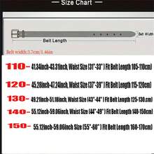 Men's Genuine Cowhide Leather Belt With Pin Buckle And Holes For Pants - Coffee Brown - View 3