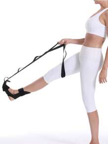 1入組黑色可調節瑜伽帶腳彈力帶 - 黑色 - 查看 2