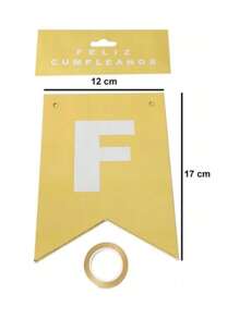 Happy Birthday Banner For Party (Choose Color) - Rose Gold - View 2