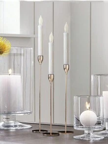 圣诞节12件套LED电子烛台，带烛台支架，适用于圣诞节、万圣节家居装饰，新年礼物