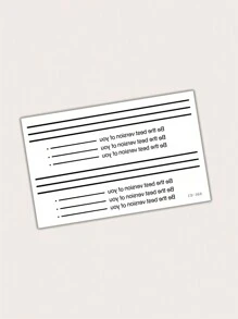 1pc Waterproof Pvc Temporary Tattoo Sticker, Text: 'be Your Best Self', Suitable For People, Daily Use - Black - View 4