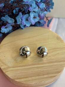 Stud Earrings - Silver - View 2