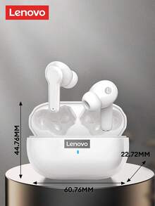 联想LP1S升级版入耳式无线降噪耳机，运动设计、超长续航、HiFi音质 - 白色 - 查看 5
