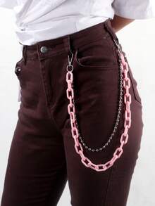 2 piezas Cadena de cintura personalizada con cuentas - Rosa - Ver 1