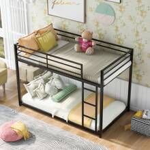Nestfair Twin over Twin Metal Bunk Bed with Ladder