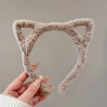 可愛的4入組女士絨毛貓耳頭帶組合 - 彩色 - 查看 4