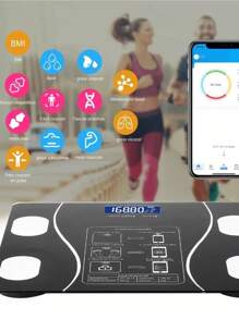 Smart Electronic Digital Body Scale Bluetooth Body Fat Indicator - Black - View 6