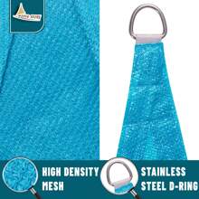 LOVE STORY 10' X 13' Sun Shade Sail Rectangle UV Block Sunshade Canopy For Outdoor Patio Backyard Garden - Turquoise Blue - View 3