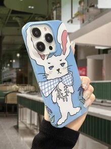 1入組酷炫兔子圖案光面tpu手機殼,適用於iphone手機 - 彩色 - 查看 1