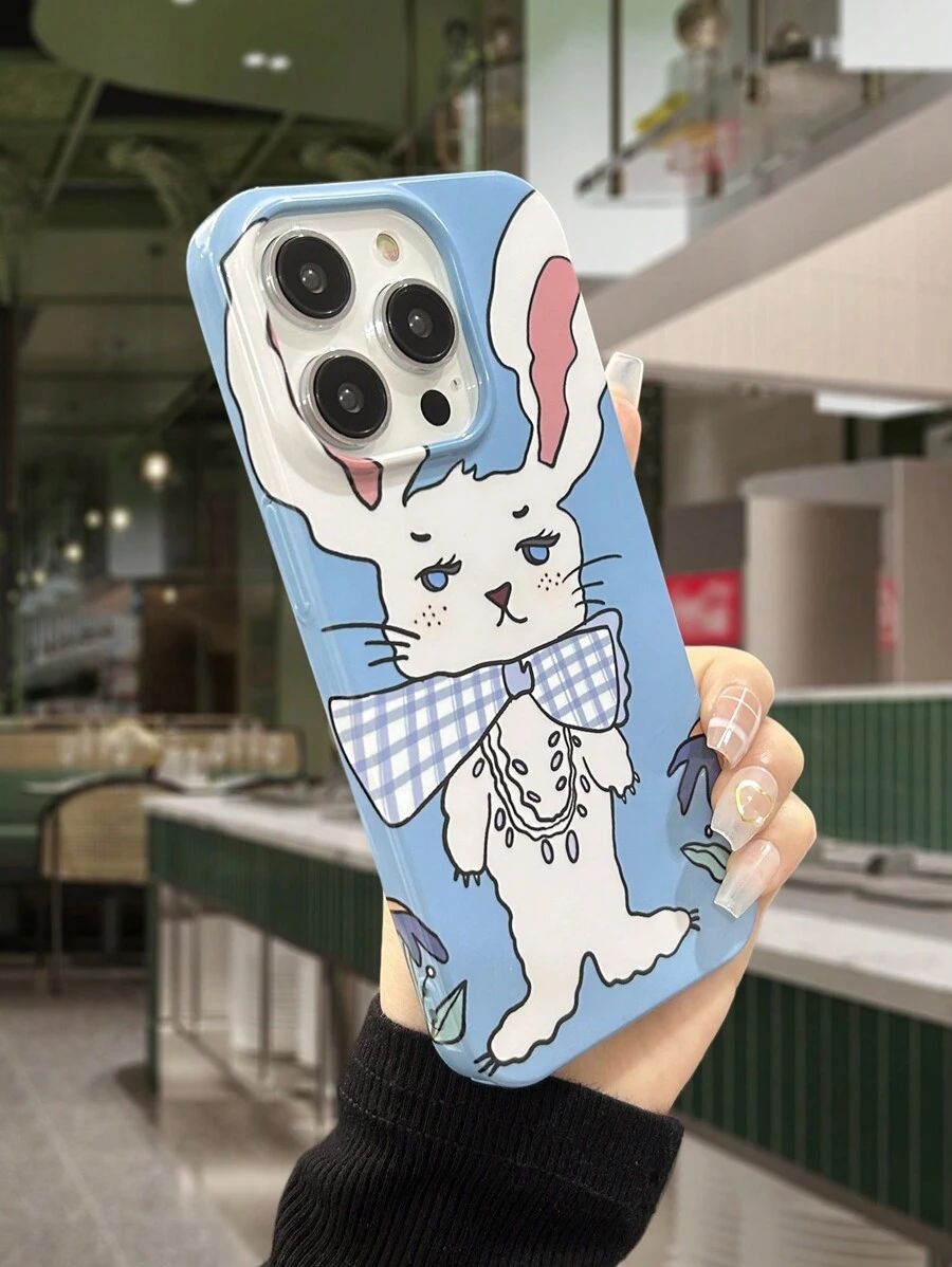 1入組酷炫兔子圖案光面tpu手機殼,適用於iphone手機 - 彩色 - 查看 1