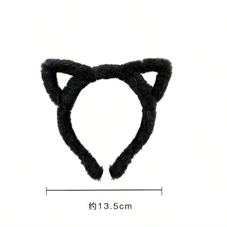 可愛3入組女士毛絨貓耳朵頭箍 - 彩色 - 查看 5