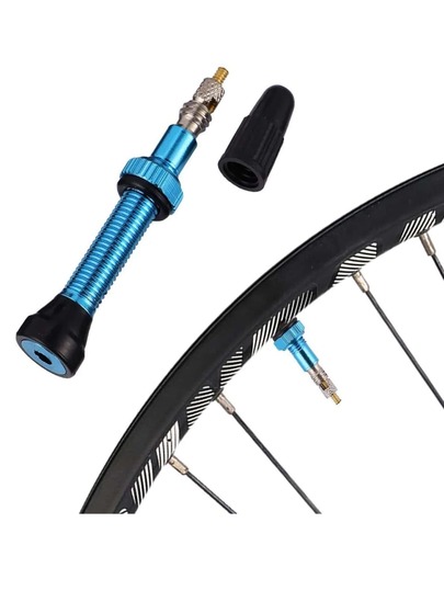 Long Aluminum MTB Bicycle Tubeless French Valve 40mm. Vmingo