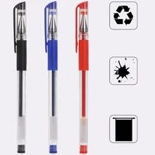 3入組隨機顏色彈頭中性筆,簡單實用的寫字筆,適用於辦公室和學校 - 彩色 - 查看 1