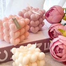 1 件雙心形氣球矽膠模具適用於蠟燭、香薰、diy 肥皂、婚禮、情人節、週年紀念日、家居裝飾和禮品