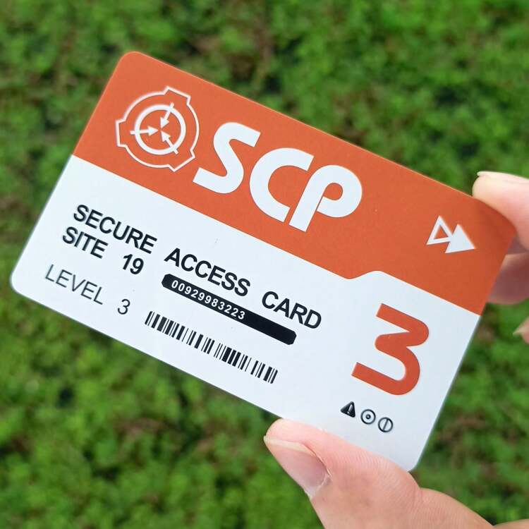 1 個の Scp Foundation Id カード レベル 3 ロールプレイング