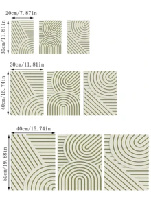 3pcs/set 30x40cm Simple Style Line Art Prints Without Frame, Suitable For Living Room And Bedroom Decoration - Multicolor - View 3