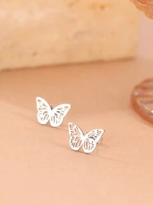 Aomogo Stainless Steel 2023 Mini Schmetterling Design Modische Ohrringe Für Damen Als Partygeschenk