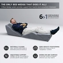 RUIZMAN 灰色時尚簡約舒適楔形抱枕 - 灰色 - 查看 11