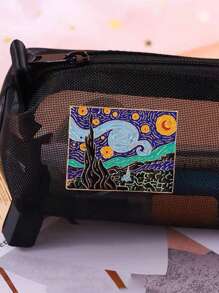 Starry Night Pattern Geometric Brooch - Multicolor - View 4