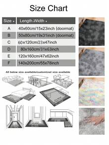 1pc Tie Dye Plush Thảm, Thảm trải sàn Polyester hiện đại cho gia đình - Nhiều màu - Xem 3