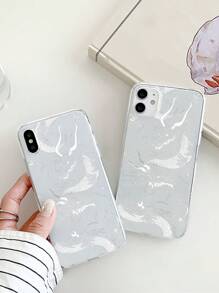 1 ốp lưng điện thoại trong suốt, tương thích với các dòng điện thoại Apple. - trắng - Xem 2