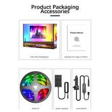 Tv Led Backlight With Ar Sensor Camera Music Sync Application Control Immersive Tv Backlight Changes With Screen 11.5 Feet Rgb 12v Smart Led Light Strip For Tv Pc 55-75 Inches Smart Home Whole House Linkage Family Gathering - Black - View 10