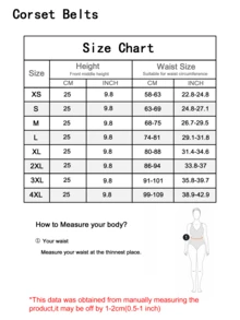 橡膠運動腰帶塑身腰部訓練帶束腰胸衣 - 黑色 - 查看 6