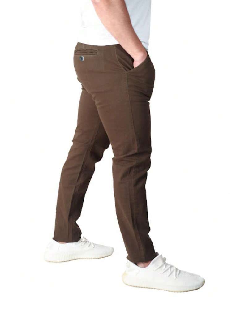 Pantalón de Gabardina Recto para Hombre - Verde militar - Añade 2