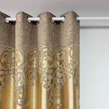 Double-layered Dark Gold Blackout Curtains - Gold - View 5