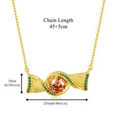 PHNIBIRD 聖誕糖果項鍊18K鍍金925純銀方晶鋯石聖誕首飾類禮物適合女士 - A款 - 查看 2