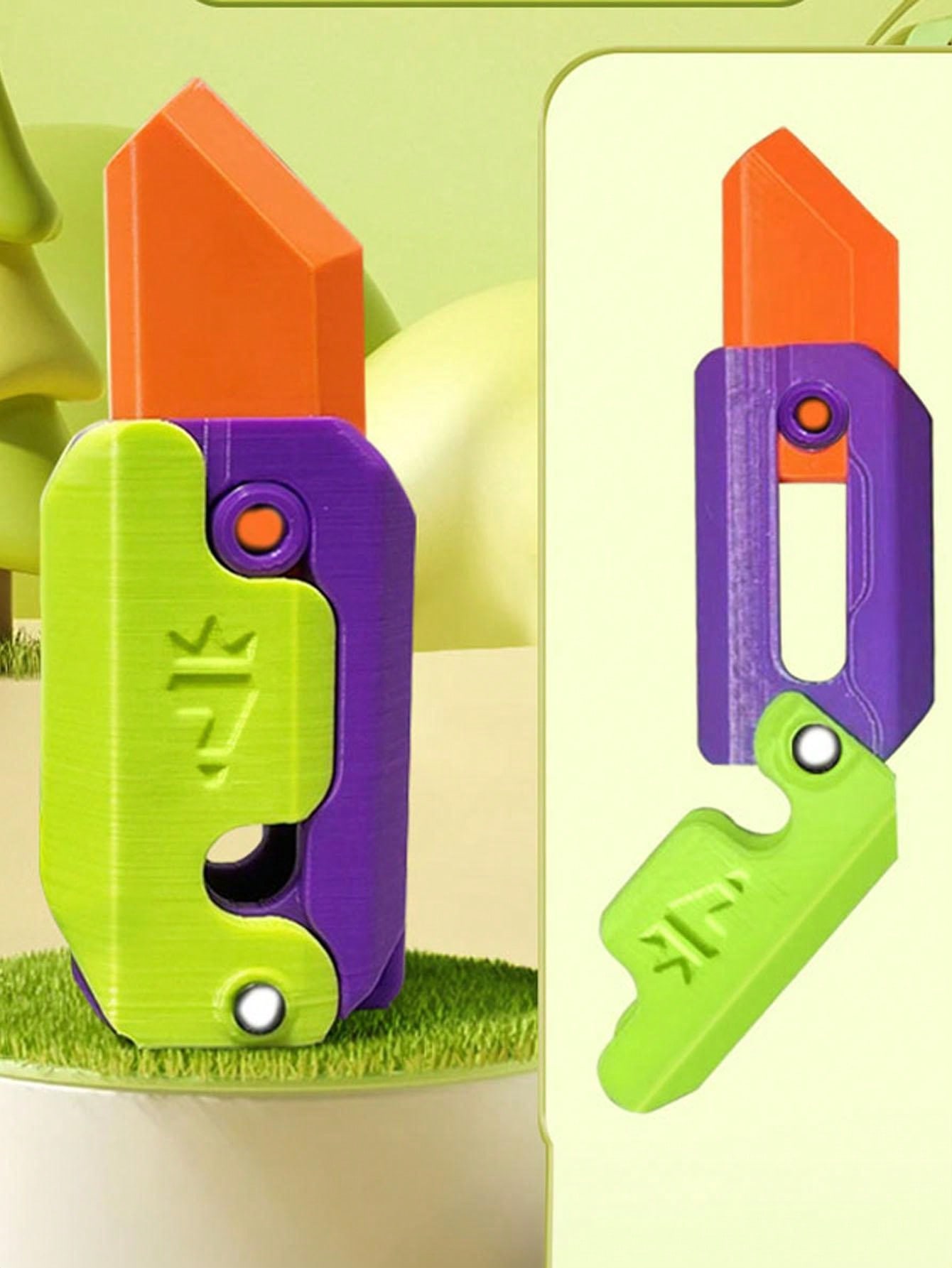 Gravity Defying Carrot Knife 3d Printed Straight Jumping Carrot Knife