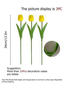 3 pièces Tulipe artificielle, Jour de la Saint-Valentin, Cadeau