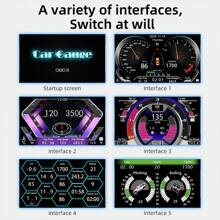 OBD2 Gauge Display,Multi-Data Monitor,Head Up Display,Plug And Play HUD, Accurate And Fast Response,Digital OBDII Speedometer For Cars 2008 After(F12) - A - View 4