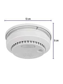 Detector de Humo Con Alarma, Para Instalación En Pared y Techo, Útil En El Hogar, Oficina y Comercio - Blanco - Ver 1