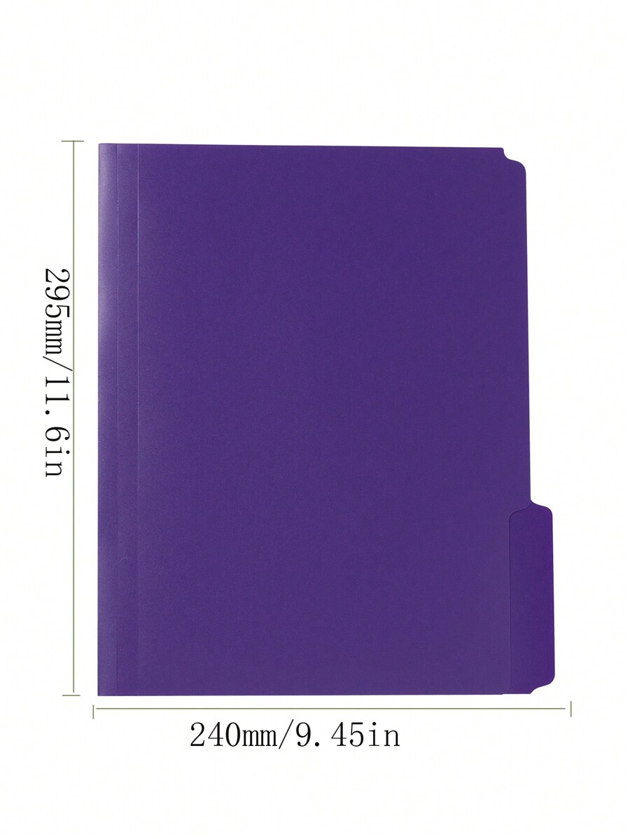 6pcs Plastic File Folders With Adhesive Labels, Heavy Duty Colorful