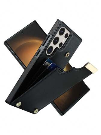 Funda de teléfono de lujo de cuero compatible con Samsung Galaxy e , con ranura para tarjeta y soporte