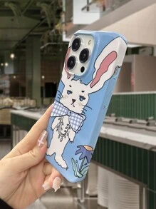 1入組酷炫兔子圖案光面tpu手機殼,適用於iphone手機 - 彩色 - 查看 3
