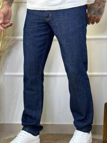 Men Jeans - 中等水洗藍 - 查看 3
