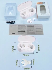 Auriculares Inalámbricos Con Cancelación De Ruido Enc Con Caja De Carga Mini, Tecnología De Auriculares De Huella Dactilar 3d, Emparejamiento Inteligente, Apto Para Deportes, Música, Juegos Y Deportes Electrónicos. 5,3 Con Calidad De Sonido Hifi De Alta Definición, Admite Estilos De Uso De Oreja Única Y Doble, Baja Latencia, Larga Duración De Batería, Resistente Al Agua Y Al Sudor. Compatible Con Todos Los Dispositivos, Auriculares True Wireless In-ear - Azul y blanco - Ver 7