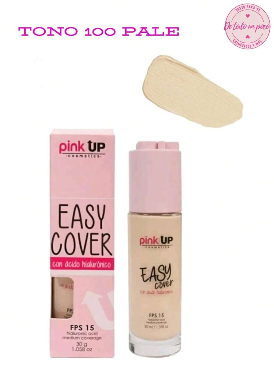 A LITTLE OF EVERYTHING Pink Up Easy Cover Liquid Makeup Base Medium Coverage SPF15 With Hyaluronic Acid Tone #100 Pale - White - View 1