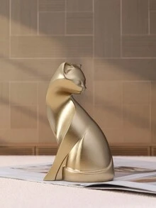 1入歐式創意豪華貓咪樹脂工藝品,適用於辦公室、客廳、書房、書架、門廳、家居裝飾品飾