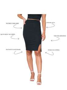 Women Skirts - 酒紅色 - 查看 3