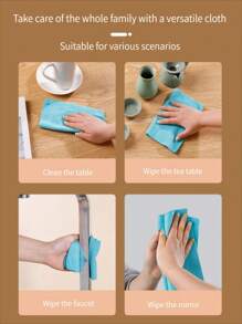 1盒淺粉色萃取式清潔布，多用途廚房、餐飲、生活、清潔、擦乾、汽車擦拭、無力抹布等；2合1包裝萃取式、抗菌、防污、柔軟編織超細纖維清潔布；吸水性餐巾 - 淺粉色 - 查看 9