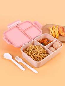 1 hộp cơm trưa Bento có thể gấp lại, hộp cơm trưa Bento dành cho người lớn, hộp đựng cơm trưa cho người lớn/học sinh, có 3 ngăn và nĩa và thìa, chống rò rỉ, làm nóng bằng lò vi sóng/làm sạch bằng máy rửa chén, thích hợp cho trường học, công việc, du lịch và cắm trại, nhà bếp, quà tặng Giáng sinh, đồ dùng học tập - Hồng - Xem 12