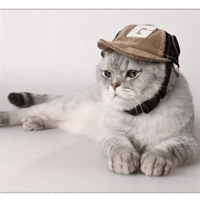 Baseball Hat Dog Sunscreen Hat Baseball Cap Outdoor Sports Hat With Ear Holes Adjustable Shade Mesh Breathable Pet Hat Small Dog Medium Large Dog - Brown - View 9