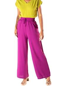 Women Pants - 玫瑰紅 - 查看 3