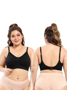 1pc Soutien-gorge d"allaitement de maternité grande taille avec des bretelles réglables et une fonction anti-affaissement pour les mères