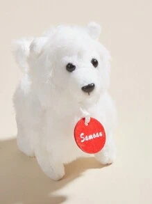1pc Small Samoyed Dog Plush Toy Suitable For Pets Daily Play - Multicolor - View 3