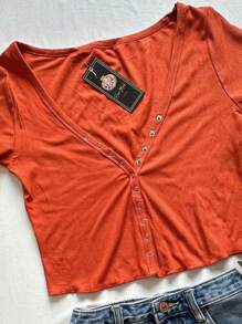 Women Tops - Orange - View 4