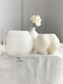 1 件人體臀部矽膠模具,適用於 Diy 蠟燭、香薰石膏人物裝飾、香石製作 - 白色 - 查看 4